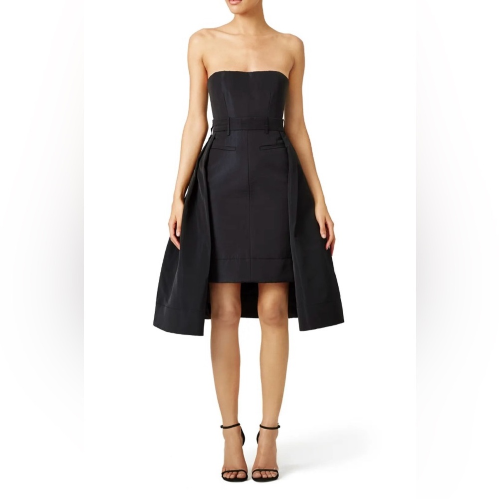 Vera Wang Collection Black Bustier High Low Mini Dress Size 2 NWT $1395